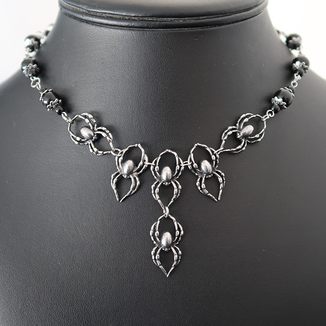 My remixed necklace using Mysticum Luna's Orb Weaver components