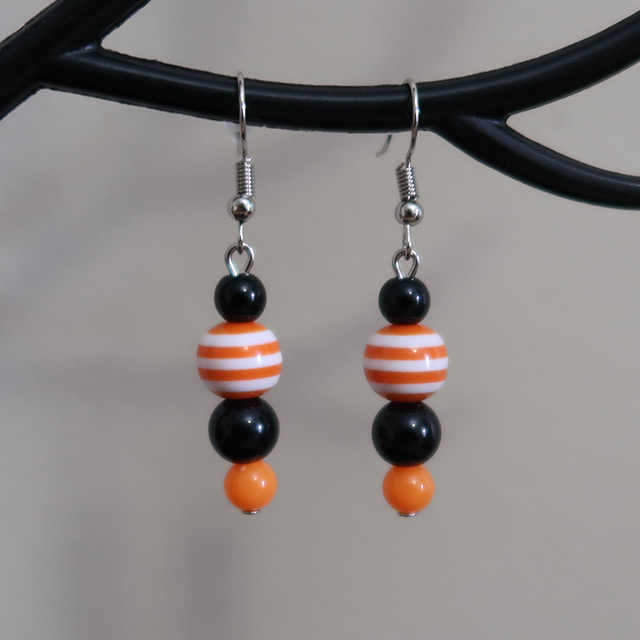 Earrings to match the Striped Bat necklace